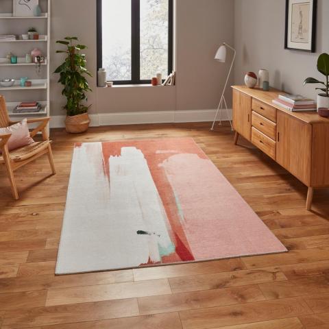AB0156 Modern Abstract Rug by Michelle Collins in Terra Ivory