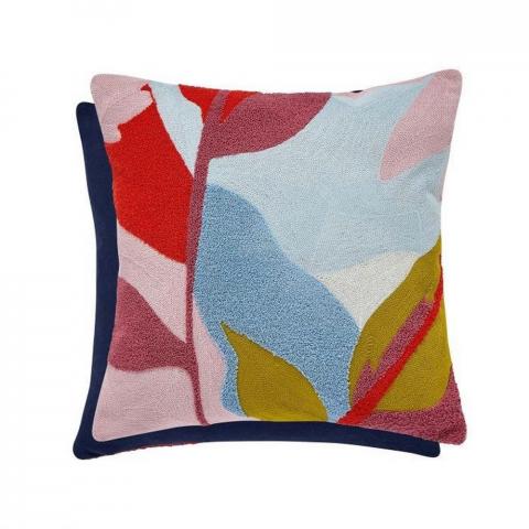 Abstract Floral Cushion By Joules in Multi