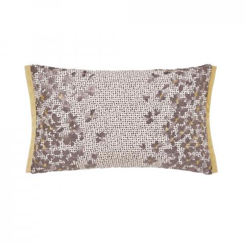 Anise Floral Cushion By Helena Springfield in Charcoal Grey