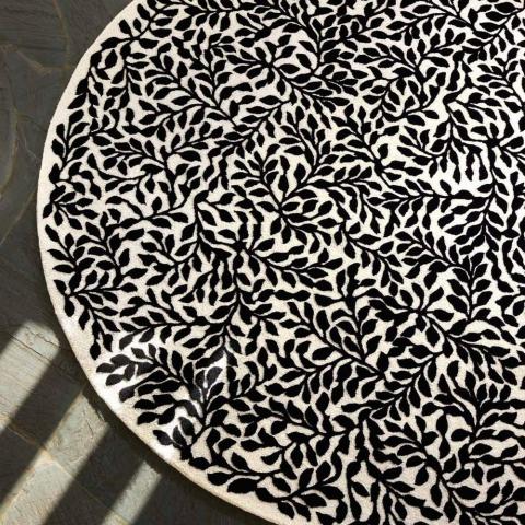 Bosquet Carbone Circular Rugs by Christian Lacroix