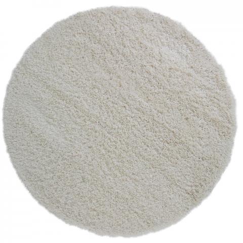 Cariboo Shaggy Circle Rugs in Ivory