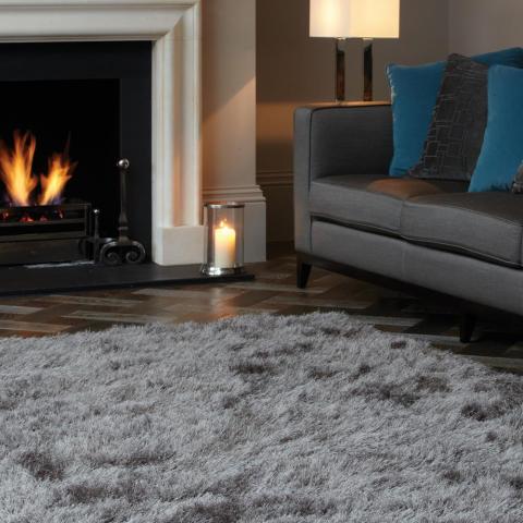 Cascade Shaggy Rugs in Taupe