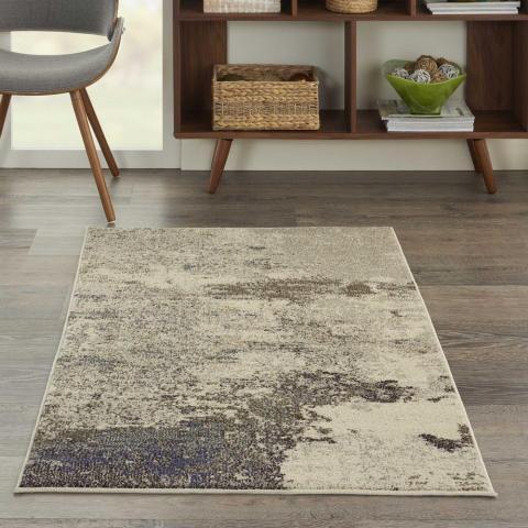 Celestial Modern Abstract Rugs CES02 in Ivory Grey