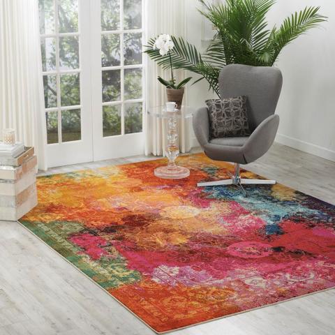 Celestial Rugs CES01 in Seaglass by Nourison