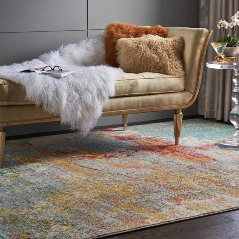 Celestial Rugs CES02 in Seaglass by Nourison