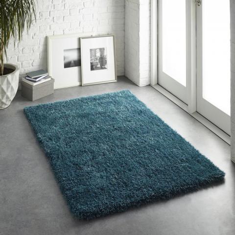 Chicago Shaggy Rugs in Dark Teal