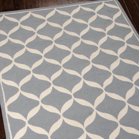 Decor Rugs DER06 by Nourison in Slate and White