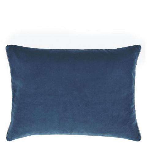 Designers Guild Cassia Plain Cushion in Prussian & Granite Blue