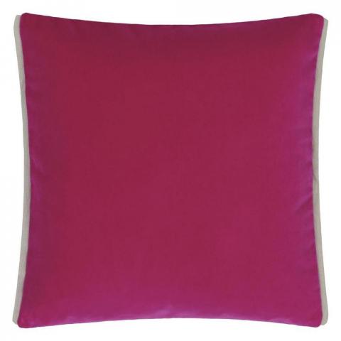 Designers Guild Varese Plain Cushion in Magenta and Blossom Pink