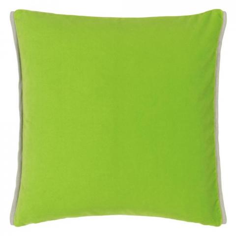 Designers Guild Varese Plain Cushion in Apple and Leaf Green