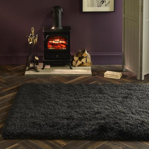 Extravagance Shaggy Rugs in Grey