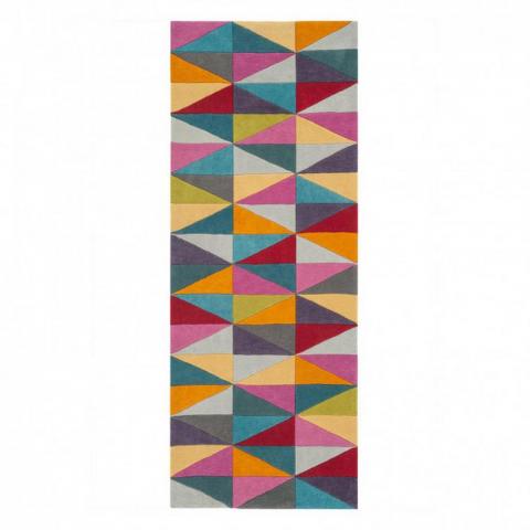 Funk Triangles Multi Coloured Hallway Runners
