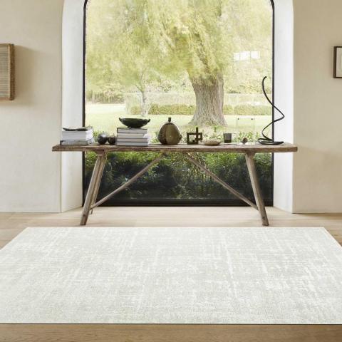 Geo Modern Abstract Textured  Rugs in 410003 6161 Cream