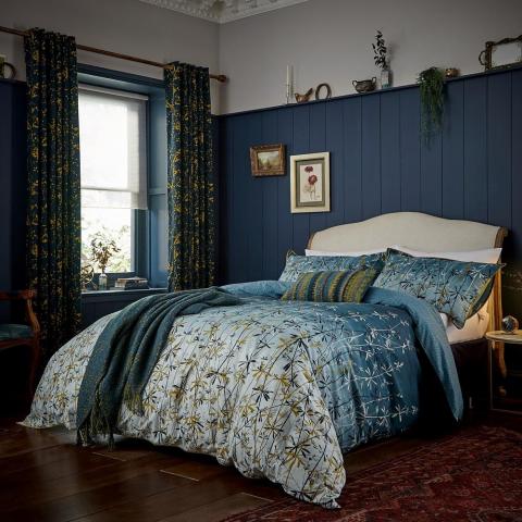 Goosegrass Bedding and Pillowcase By Clarissa Hulse in Blue