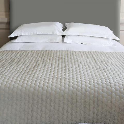 Halo Quilted Soft Luxury Throw in Taupe Beige