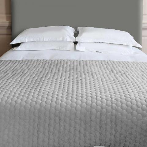 Halo Quilted Soft Luxury Throw in Silver Grey