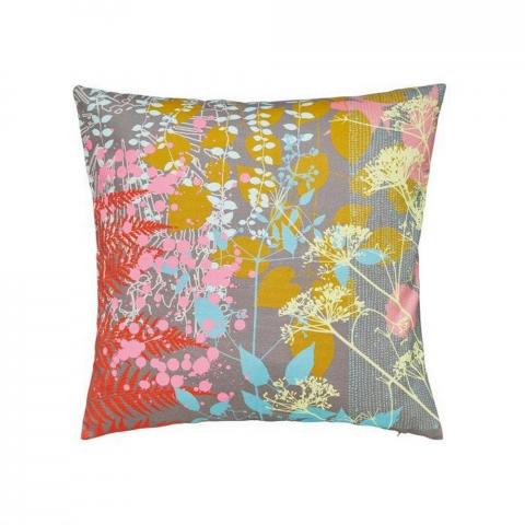 Hot House Botanical Designer Cushion By Clarissa Hulse in Multi