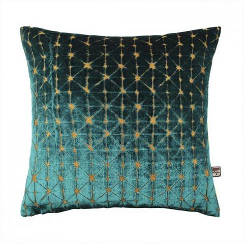 Jasper Geometric Cushion in Teal Gold