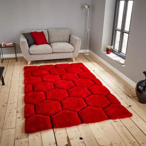 Noble House Rugs NH30782 in Red and Black