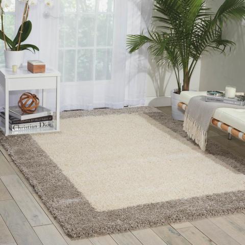 Nourison Amore Rugs AMOR5 in Ivory and Silver