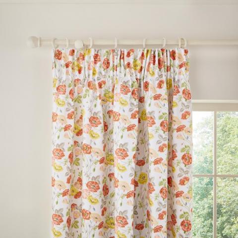 Poppy Garden Floral Print Curtains By V&A in Multi