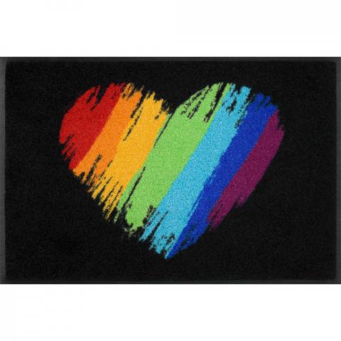 Pride Heart Washable Floor Mats in Multicolour