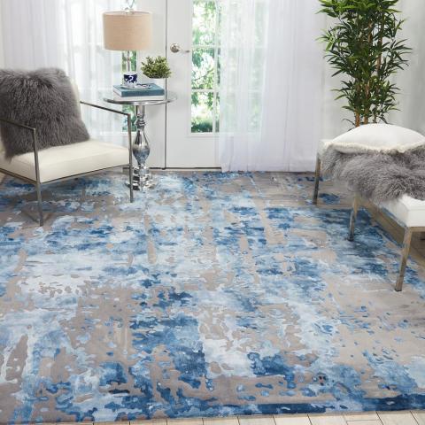 Prismatic Rugs PRS10 in Blue Grey by Nourison