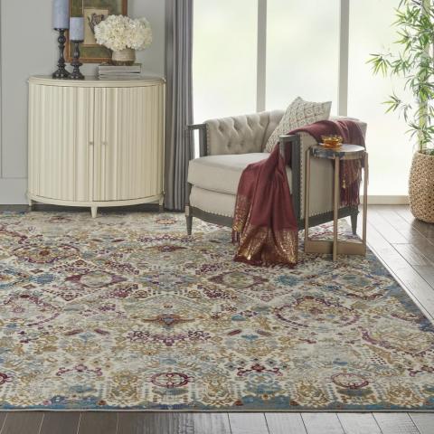 Radiant Rugs RAD01 in Ivory and Multi by Nourison