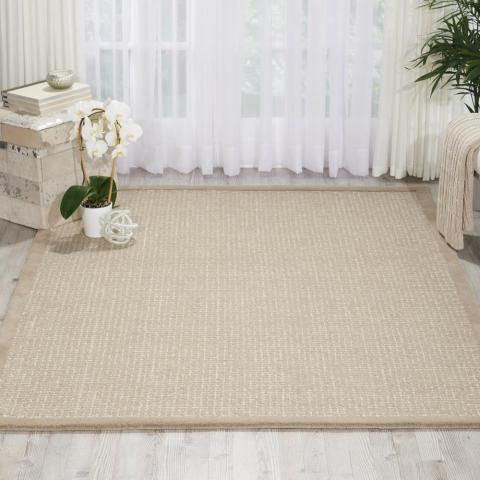 River Brook Rugs KI809 by Kathy Ireland in Taupe and Ivory