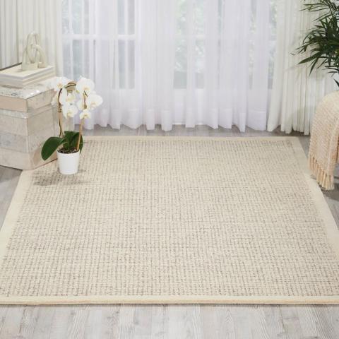River Brook Rugs KI809 by Kathy Ireland in Ivory and Grey