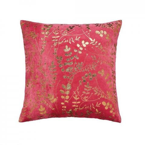 Salvia Cushion Leaf Designer Cushion By Clarissa Hulse in Pink