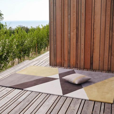 Sark Coupee Wool Rugs in Taupe by Claire Gaudion