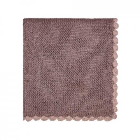 Scala Knitted Throw By Murmur in Heather Purple