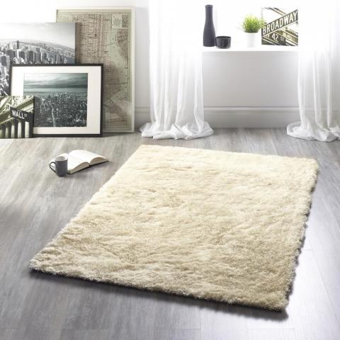 Shimmer Shaggy Rugs in Champagne