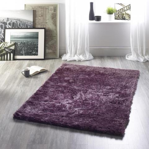 Shimmer Shaggy Rugs in Mauve