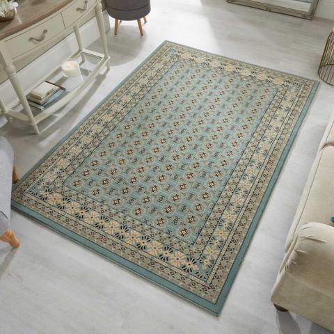 Sincerity Bokhara Traditional Rugs in Light Teal