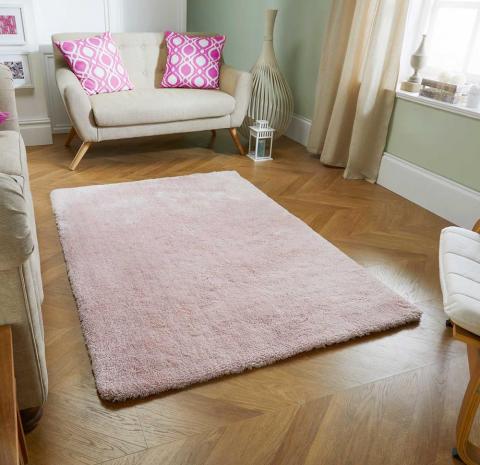 Softness Shaggy Rugs in Pink
