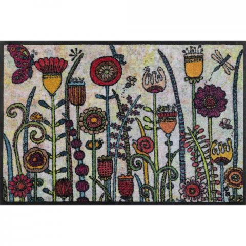 Sonnentag Floral Washable Floor Mats in Multicolour