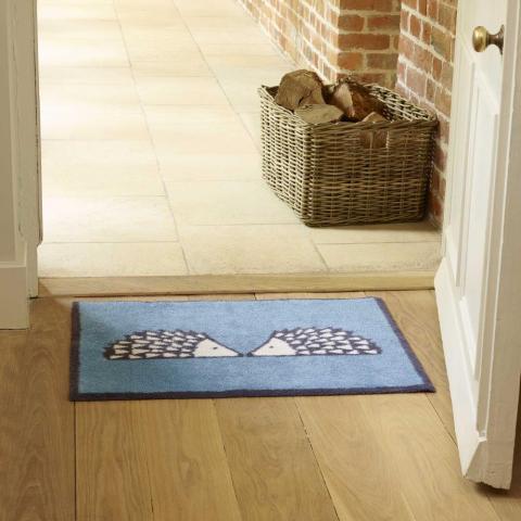 Spike Kissing Scion Doormats in Turquoise Blue by Turtlemat