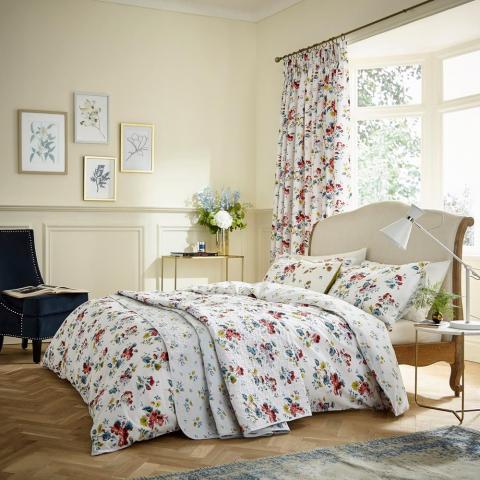 Sweet Geranium Floral Bedding and Pillowcase By V&A in Multi