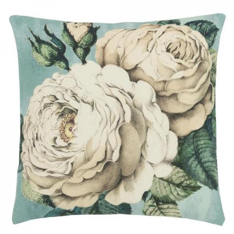 The Rose Cushion in Swedish Blue by John Derian