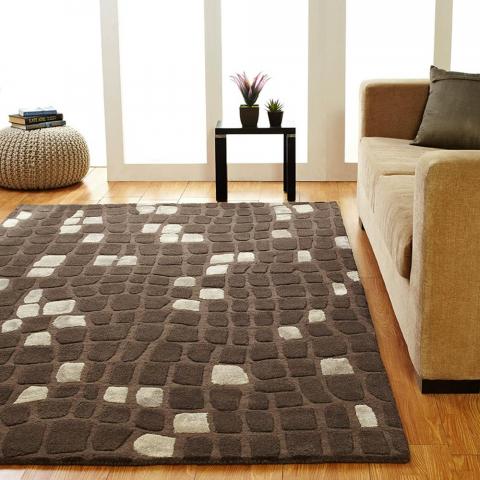 Unique Matrix rugs in Brown Beige