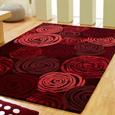 Unique Rose rugs in Red