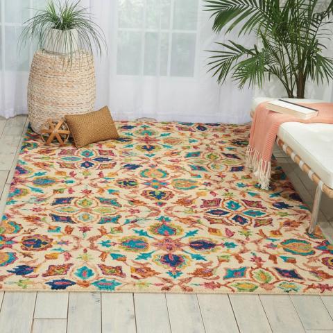 Vibrant Rugs VIB08 in Ivory by Nourison