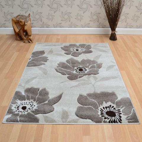 Vogue Poppies Rugs VG39 in Grey