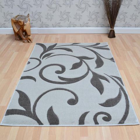 Vogue Vine Rugs VG26 in Grey and Cream