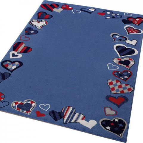 Weconhome Just Hearts Rugs 0766 04 in Blue