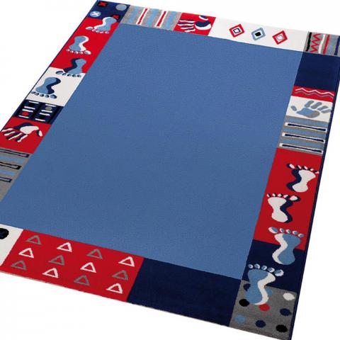 Weconhome Roundly Hands & Feet Rugs 0760 03 in Blue