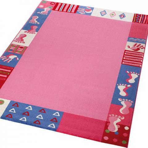 Weconhome Roundly Hands & Feet Rugs 0760 01 in Pink