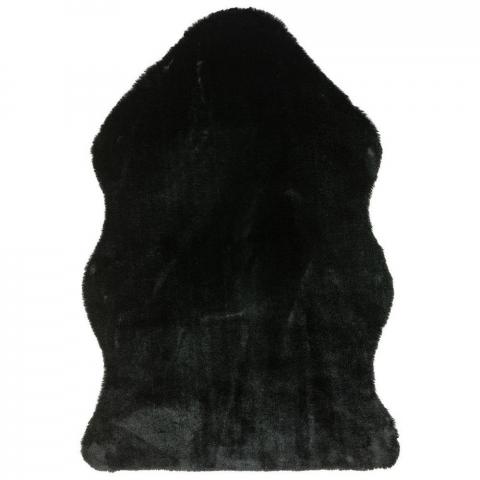 Willow Faux Fur Rugs in Black